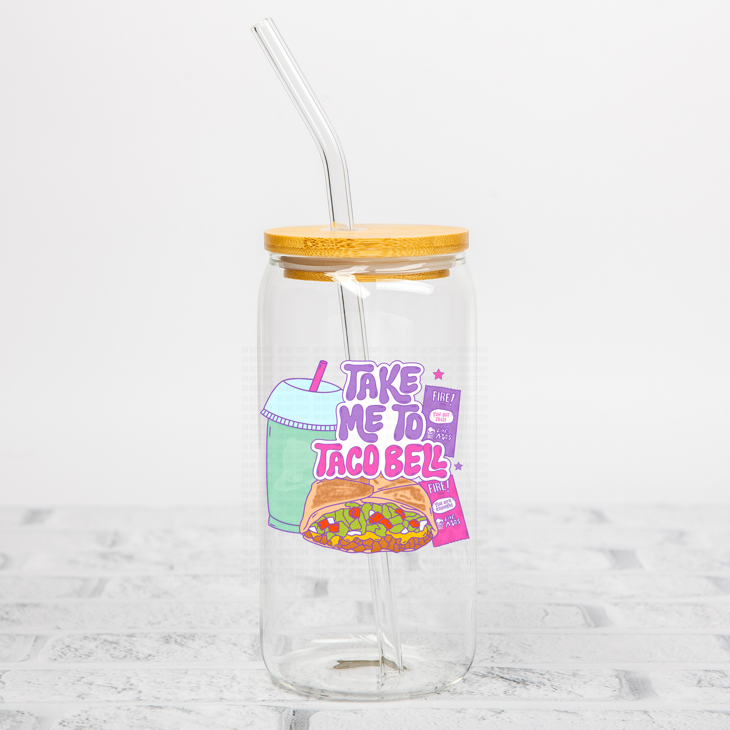 Take Me To Taco Bell UVDTF Decal