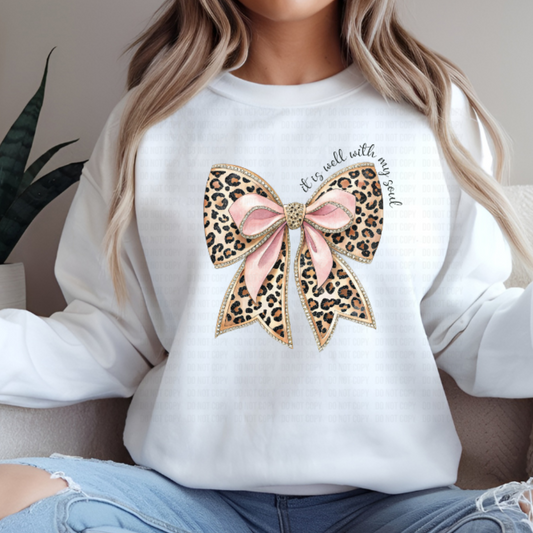 It is Well With My Soul - Leopard Coquette DTF