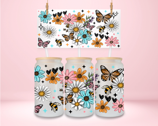 Florals Bees & Butterflies UVDTF Wrap