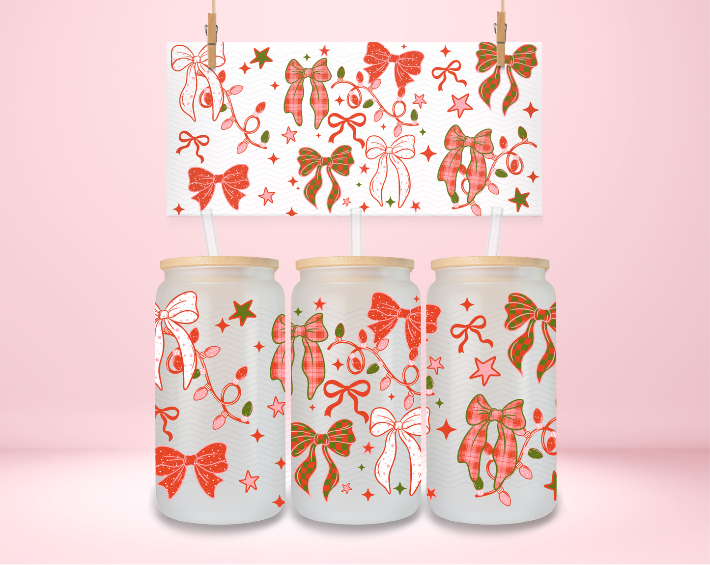 Christmas Coquette Lights UVDTF Wrap
