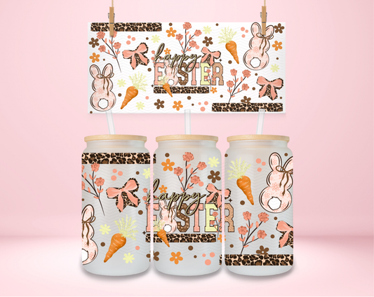 Happy Easter Leopard and Bunnies UVDTF Wrap