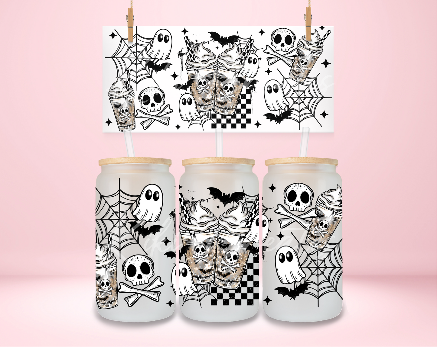 Iced Coffee Skullies UVDTF Wrap