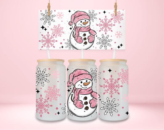Pink Snowman UVDTF Wrap