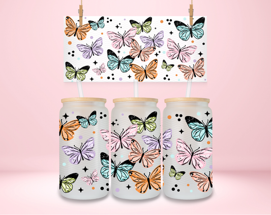 Pastel Butterflies UVDTF Wrap