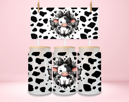 Black & White Cow UVDTF Wrap