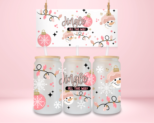 Pink Jingle All The Way UVDTF Wrap