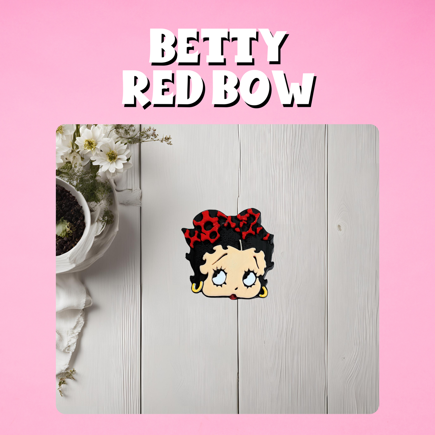 Betty Red Bow Straw Topper