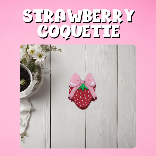 Strawberry Coquette Straw Topper