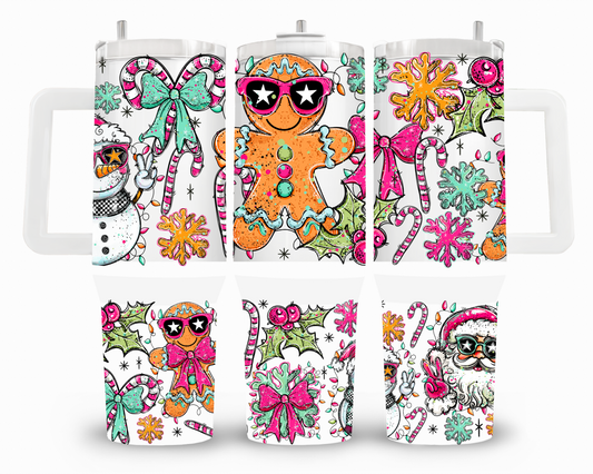 Gingerbread Doodle 40oz UVDTF Wrap
