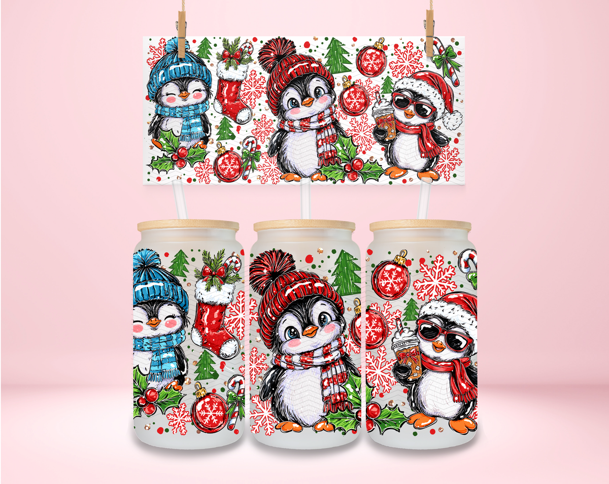 Penguin Christmas Friends UVDTF Wrap