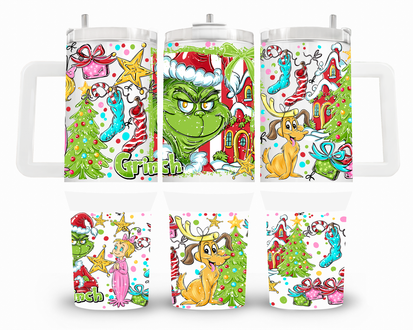 Green Guy Christmas Vibes 40oz UVDTF Wrap