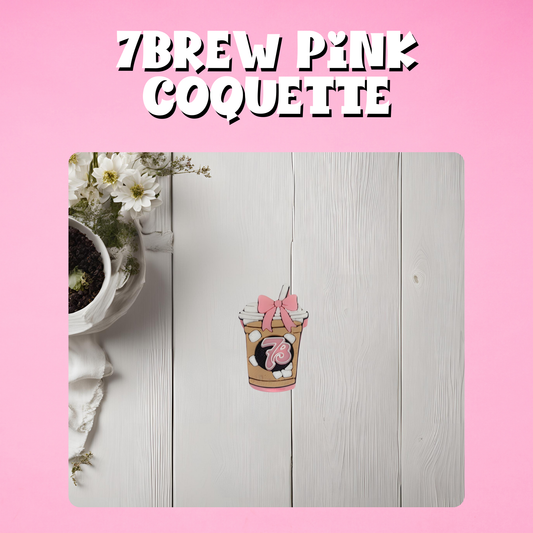 7Brew Pink Coquette Straw Topper