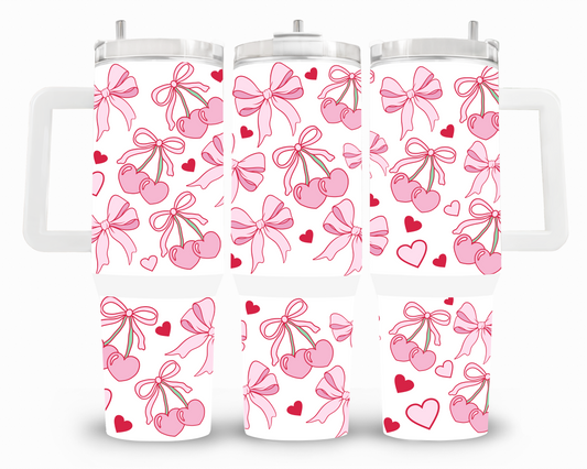 Bows and Cherries Coquette 40oz UVDTF Wrap
