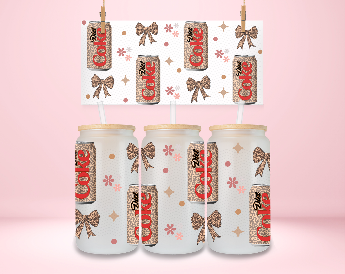 Leopard Can Diet Soda UVDTF Wrap