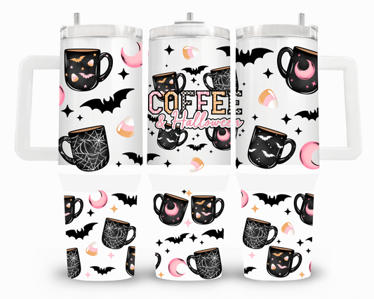 Coffee and Halloween 40oz UVDTF Wrap