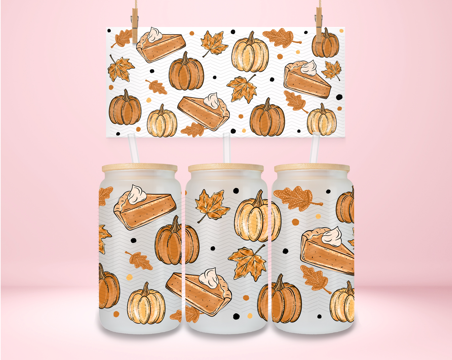 Pumpkin Pie Vibes UVDTF Wrap