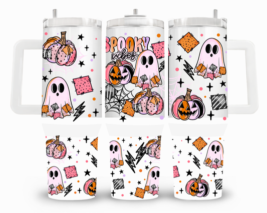 Colorful Spooky Vibes 40oz UVDTF Wrap