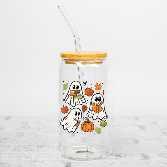 Fall Ghostie Books UVDTF Decal