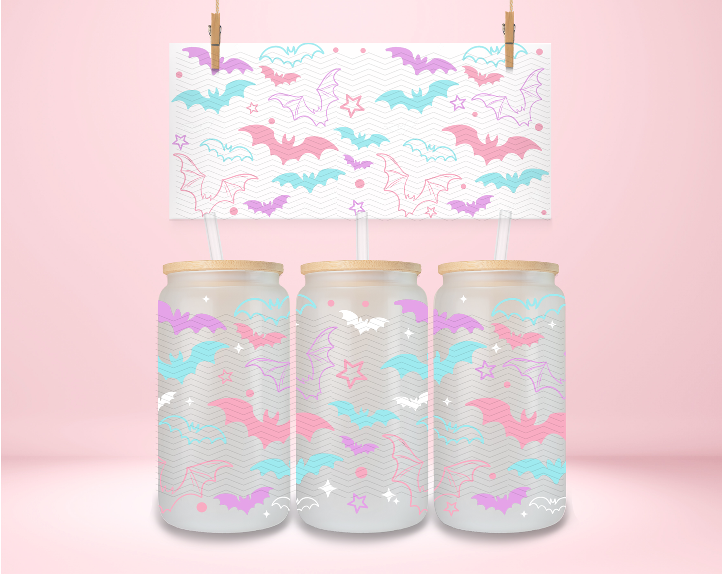 Pastel Bats UVDTF Wrap