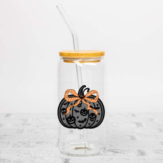 Black Lace Pumpkin UVDTF Decal