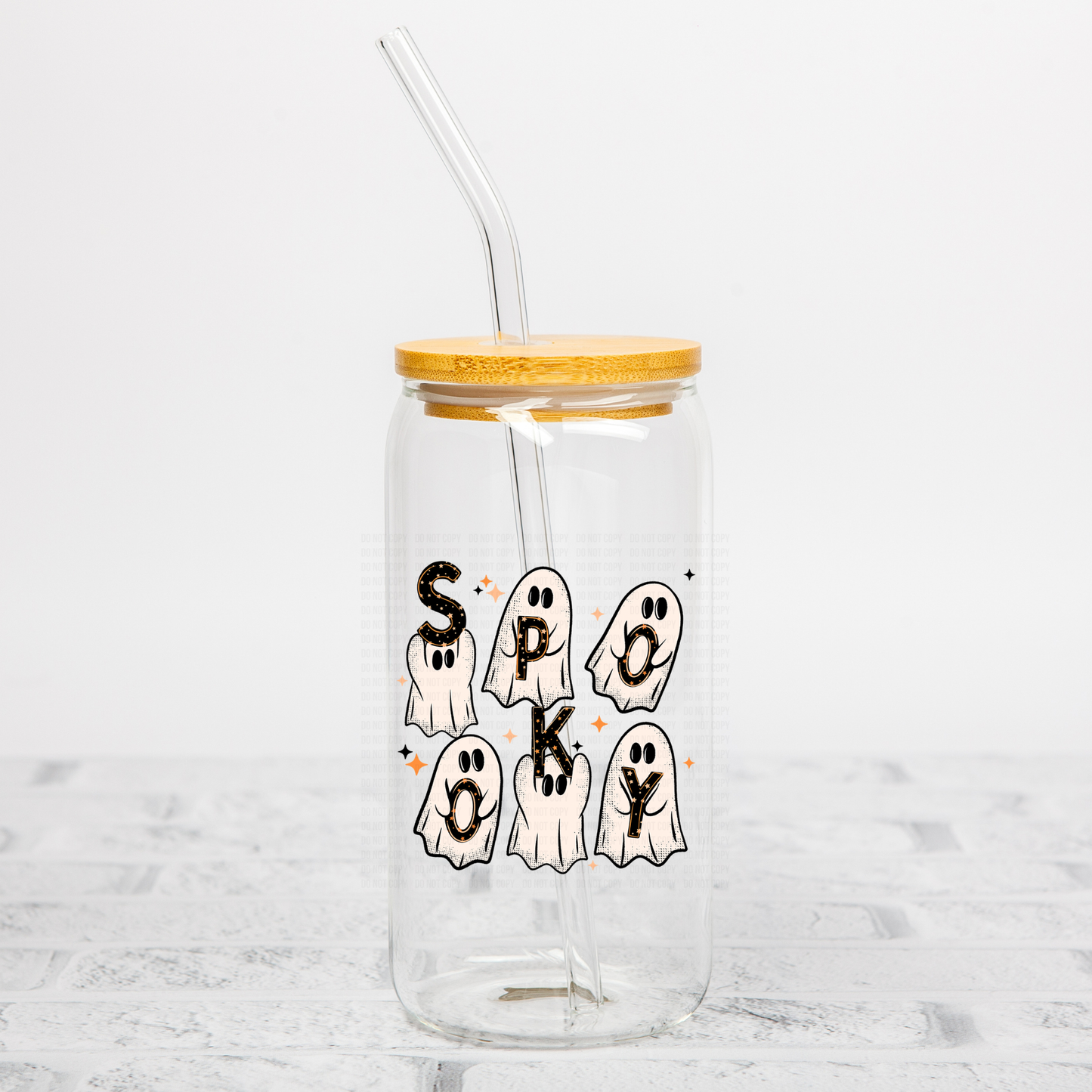 Spooky Letter Stack Ghosties UVDTF Decal