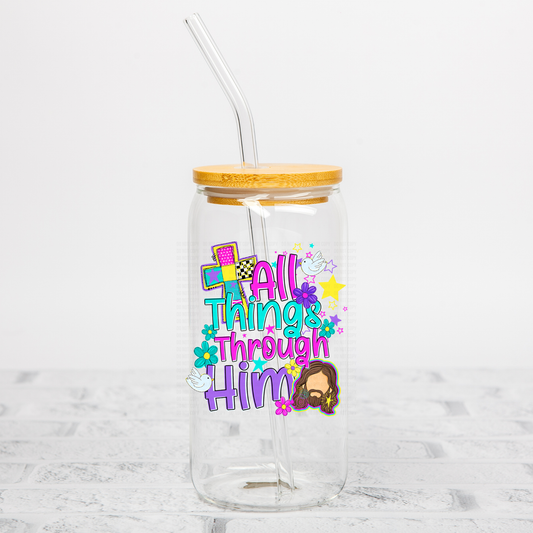 All Things Through Him UVDTF Decal