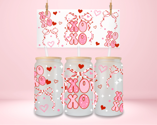 XOXO Checkered Coquette UVDTF Wrap