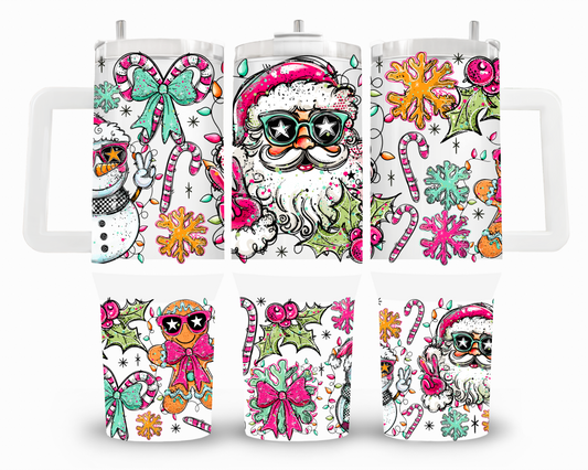 Santa Doodle 40oz UVDTF Wrap
