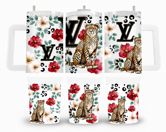 Cheetah Designer 40oz UVDTF Wrap