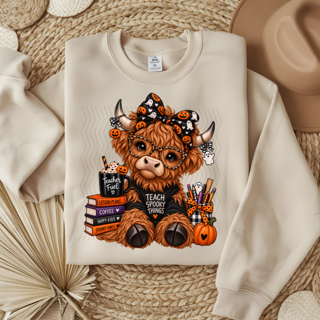 Halloween Highland Cow Teach DTF