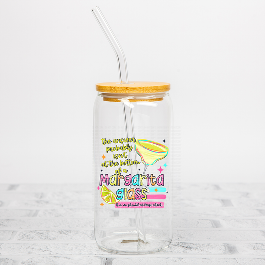 Bottom of Margarita Glass UVDTF Decal