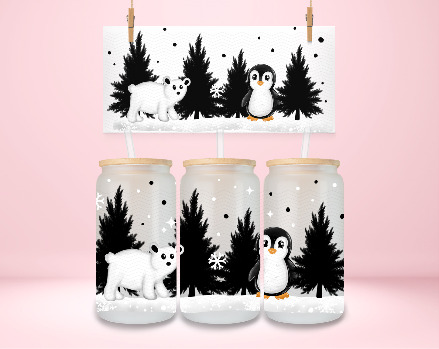 Penguin and Polar Bear UVDTF Wrap