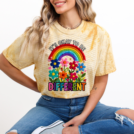 Faux Yarn It's Ok To Be Different DTF