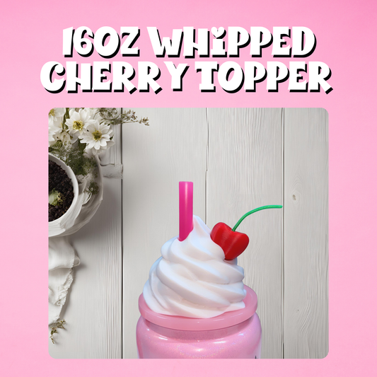 Whipped Cherry 3D Lid Topper (16oz)