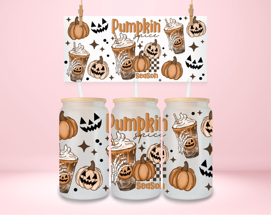 Pumpkin Spice Season Skellie UVDTF Wrap