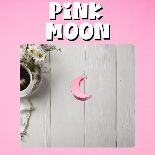 Pink Moon 3D Straw Topper