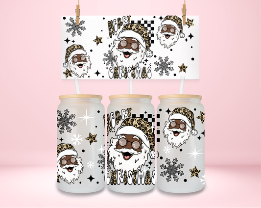 Leopard Dark Skintone Santa UVDTF Wrap