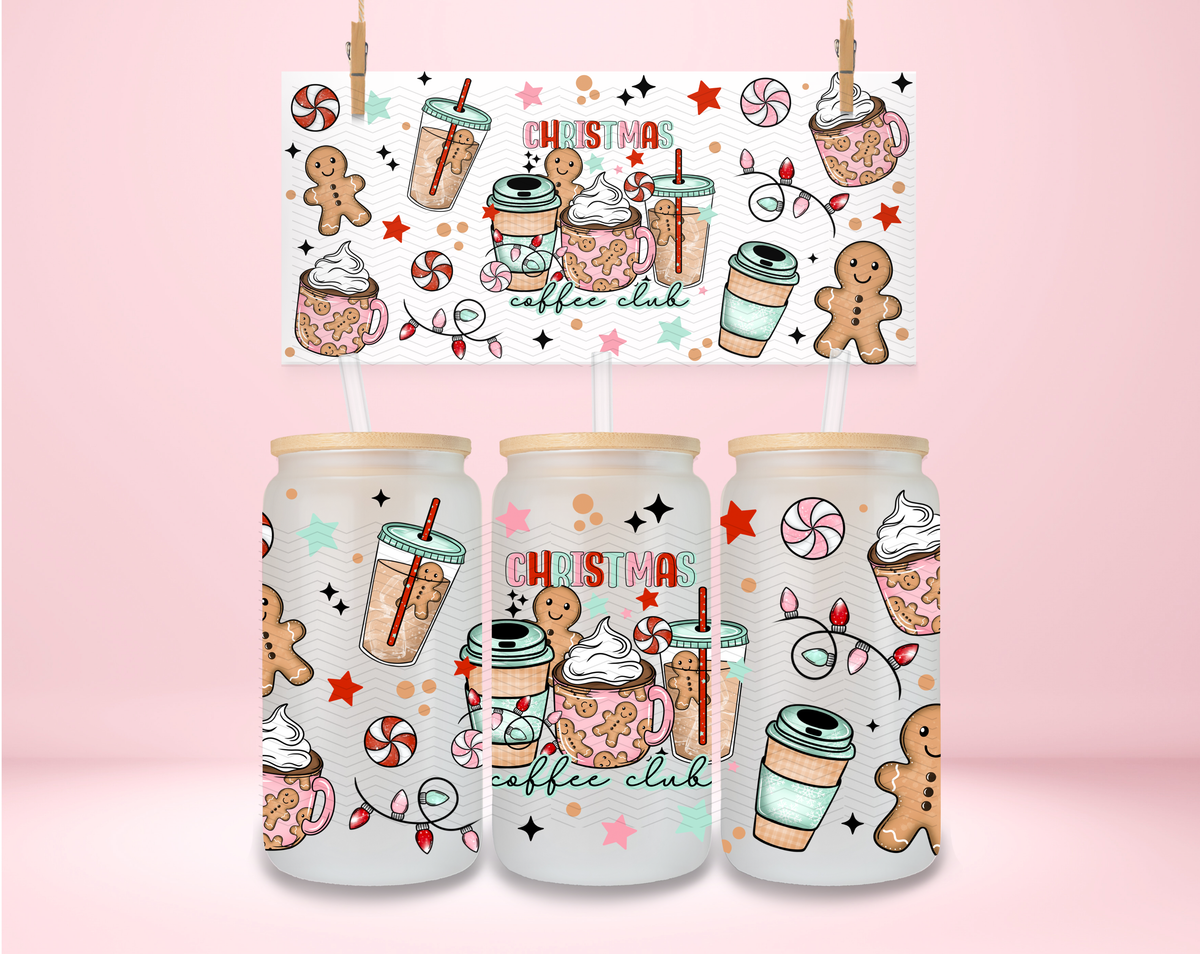 Christmas Coffee Club UVDTF Wrap