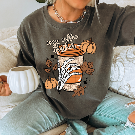 Cozy Coffee Weather Skellie DTF