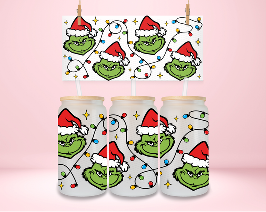Grinch Christmas Lights UVDTF Wrap