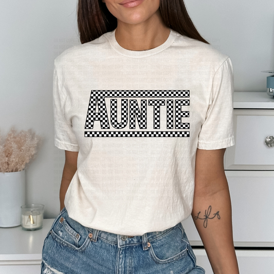 Checkered Auntie DTF