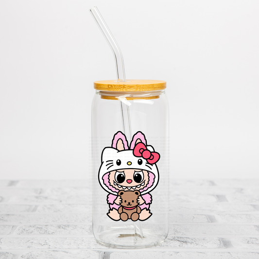 HK Pink Labubu UVDTF Decal