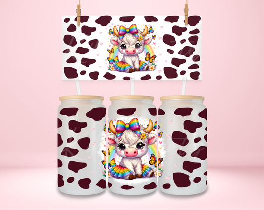 Rainbow Cow UVDTF Wrap
