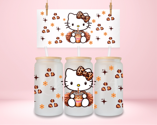 Leopard HK Coffee UVDTF Wrap
