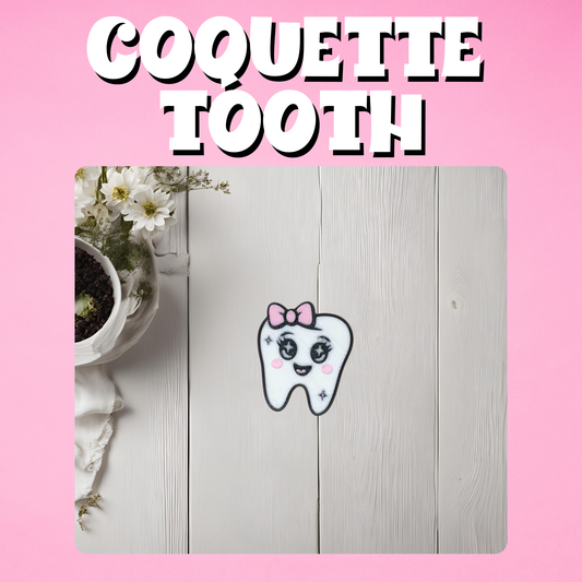 Coquette Tooth 3D Straw Topper