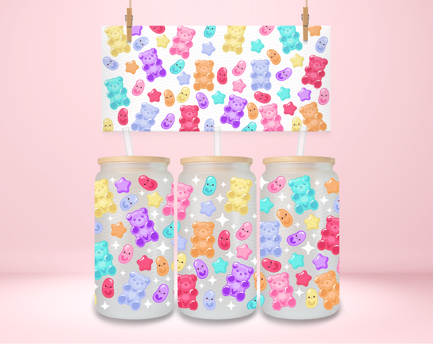 Colorful Gummy Bears UVDTF Wrap