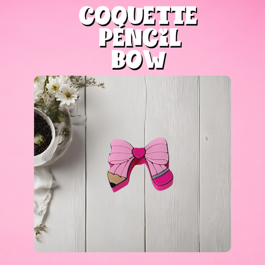 Coquette Pencil Bow Straw Topper