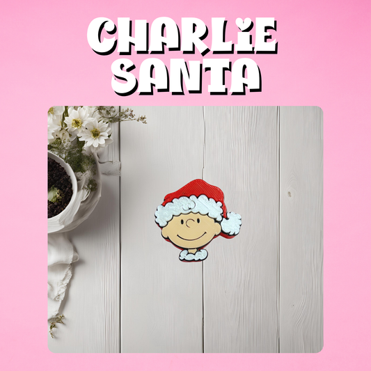 Charlie Santa Straw Topper