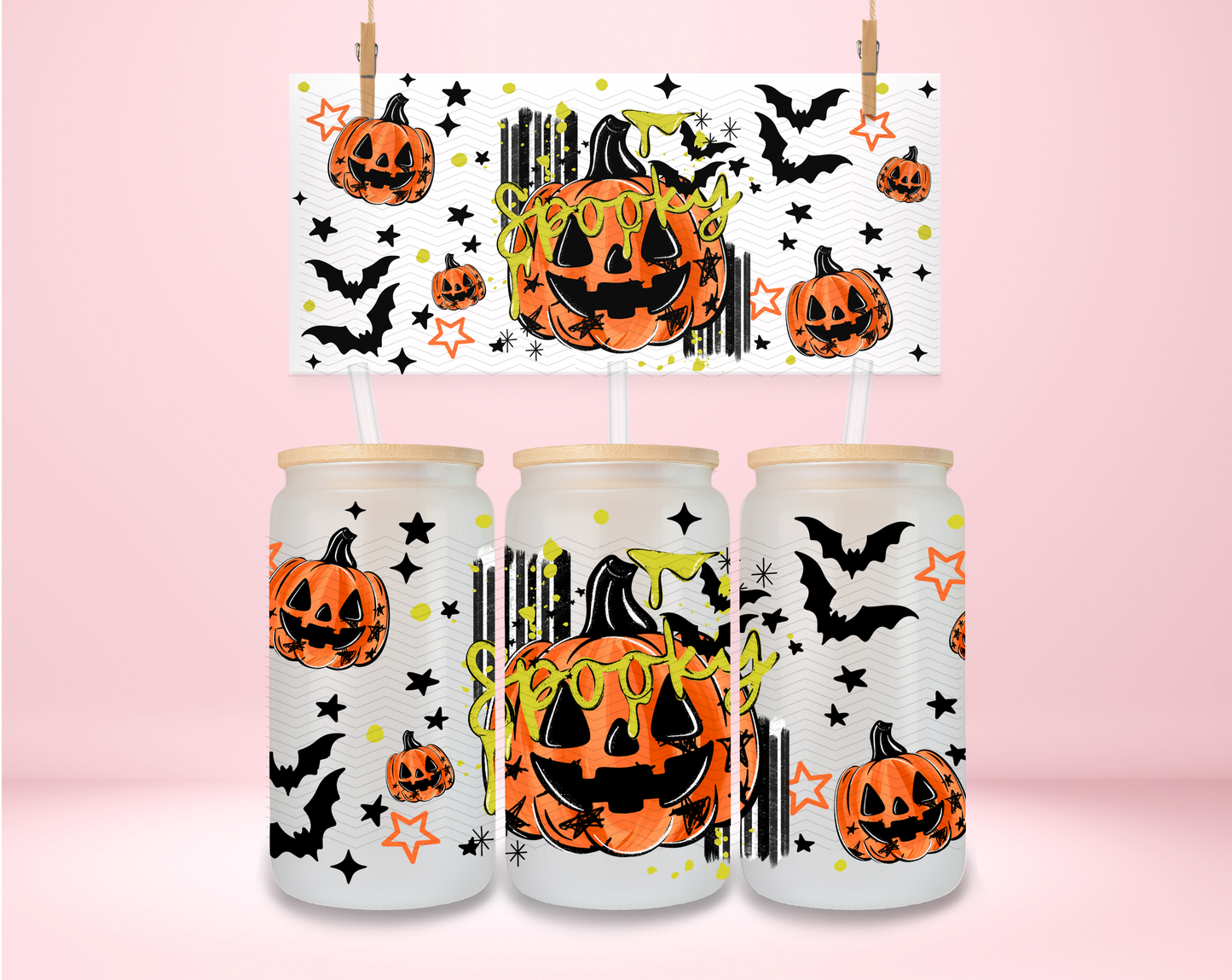 Spooky Pumpkin UVDTF Wrap