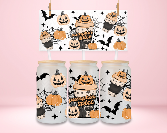 Pumpkin Spice Season Coffee and Pumpkins UVDTF Wrap